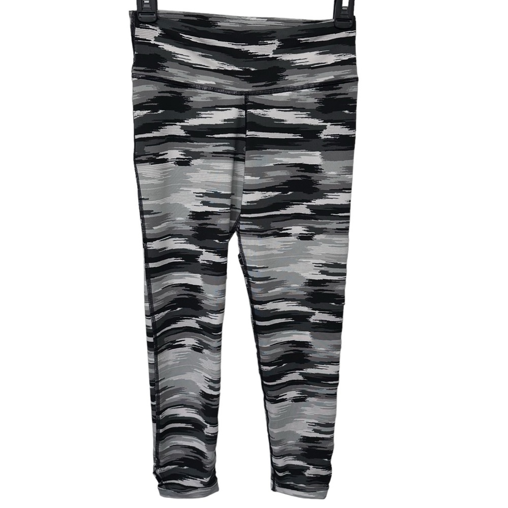 Aerie Women’s Size Small Collant Sans Pieds Black and Gray Leggings